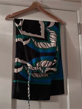 Abstract Print Black, Blue & Green Pants